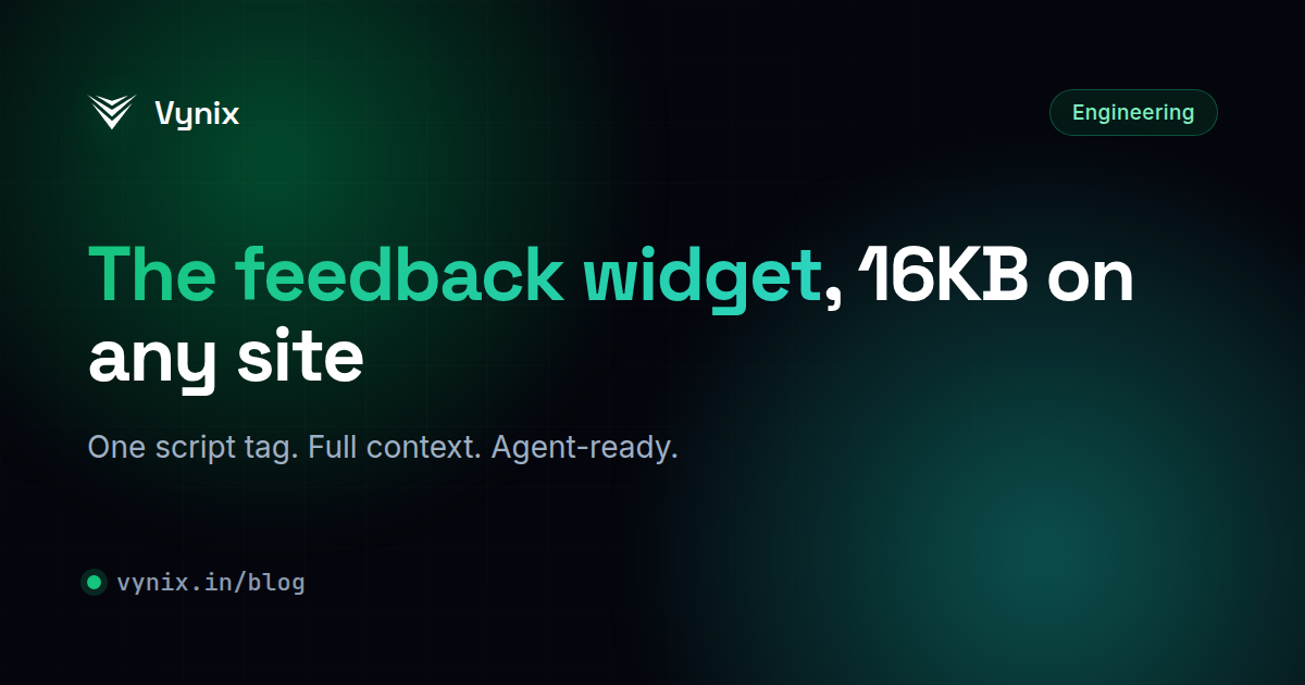 Feedback Widget: Install, Footprint, and Config