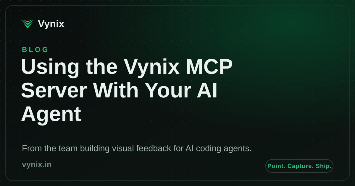 Using the Vynix MCP server with an AI coding agent