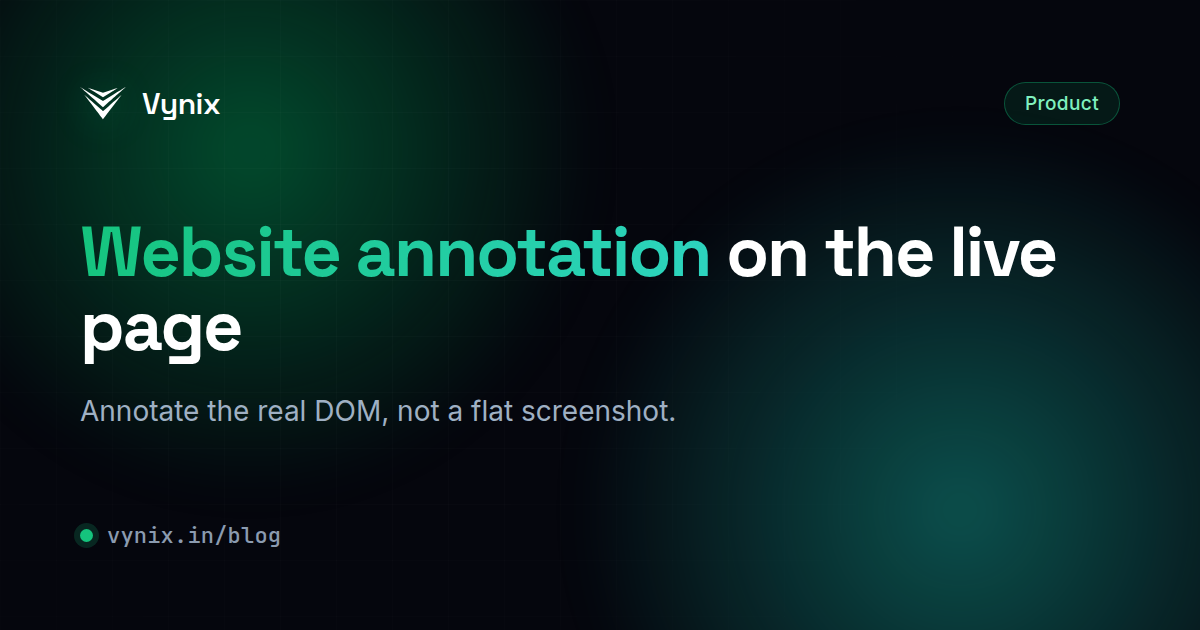 Website Annotation on the Live Page, Not a Screenshot