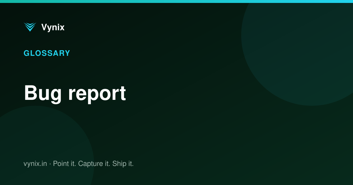 Bug report