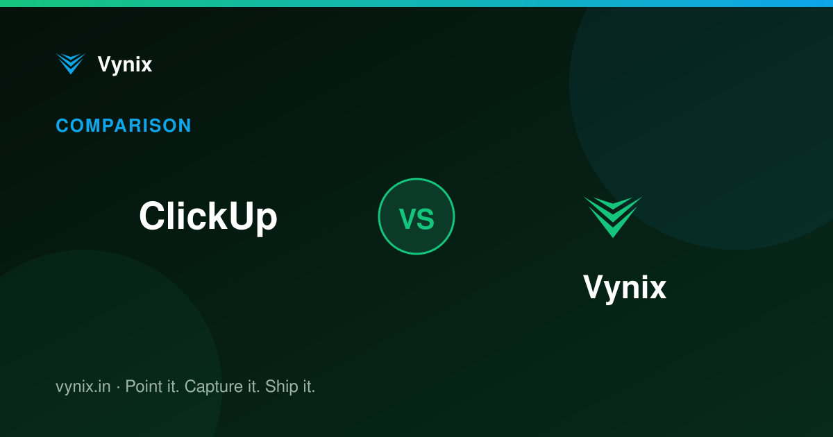 ClickUp vs Vynix