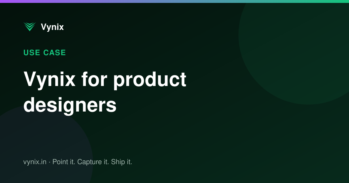 Vynix for product designers
