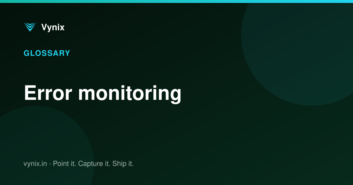 Error monitoring