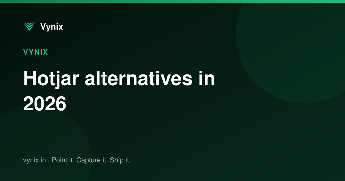 Hotjar alternatives in 2026