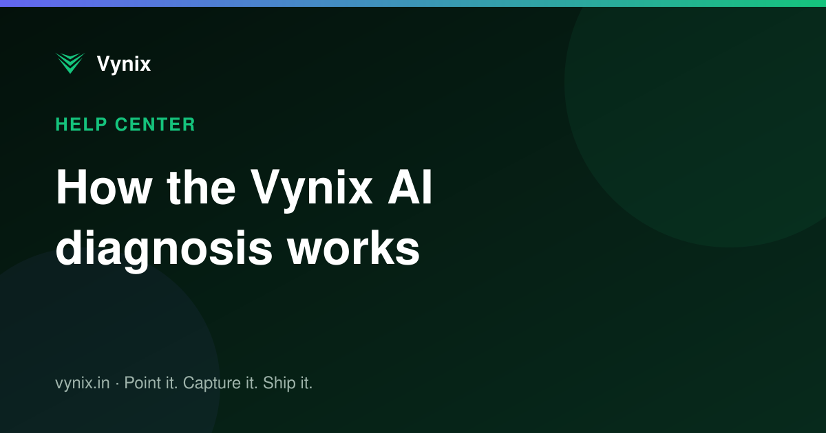 How the Vynix AI diagnosis works