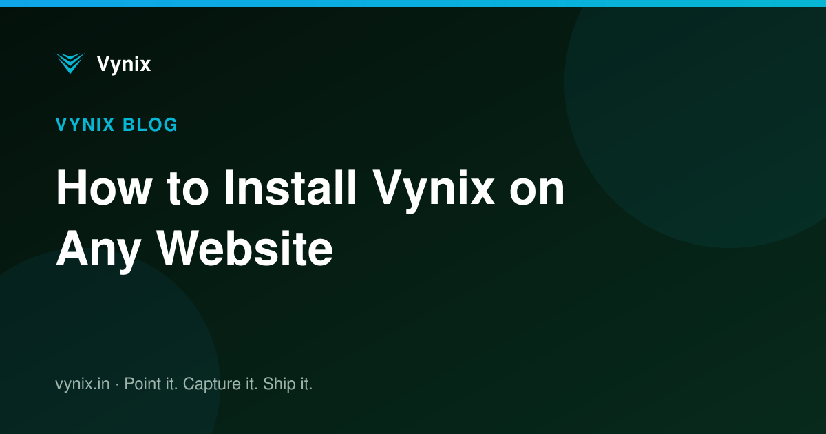 How to Install Vynix on Any Website