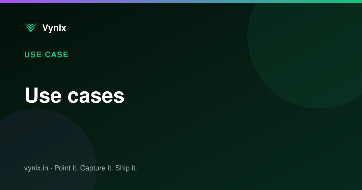 Use cases