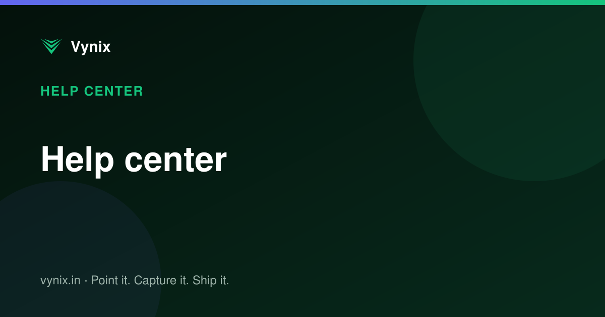 Help center
