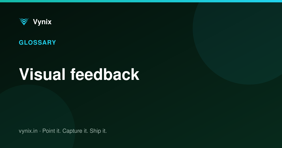 Visual feedback